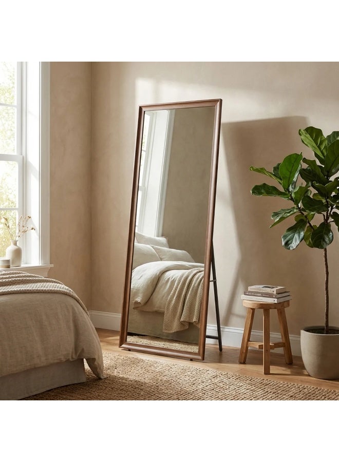 بيتي مرايا ستاند طويلة اطار خشب مقاس ( 180*70 ) سم - لون كوفي - Image 1